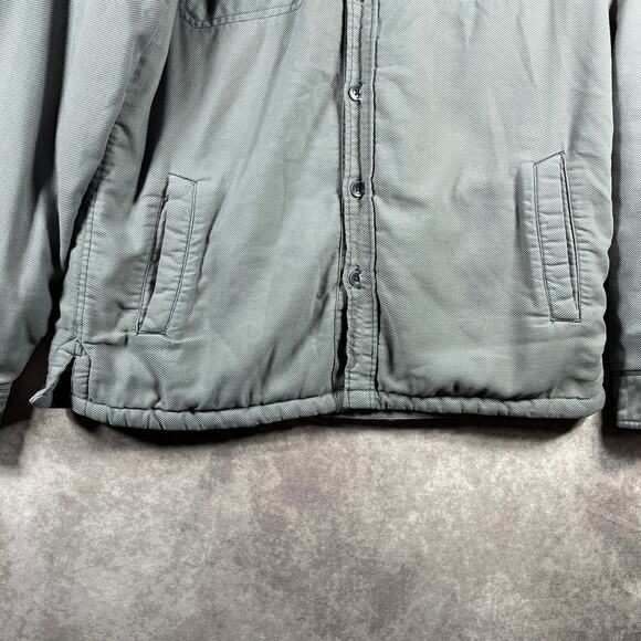 Marmot Shirt Jacket Mens Medium Gray Fleece Lined Button Front Shacket Preppy - Picture 3 of 12